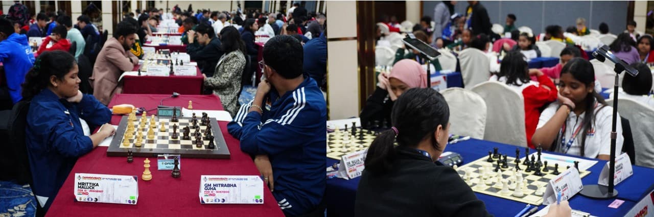 The playing hall at the 2025 Commonwealth Chess Championship in Kuala Lumpur